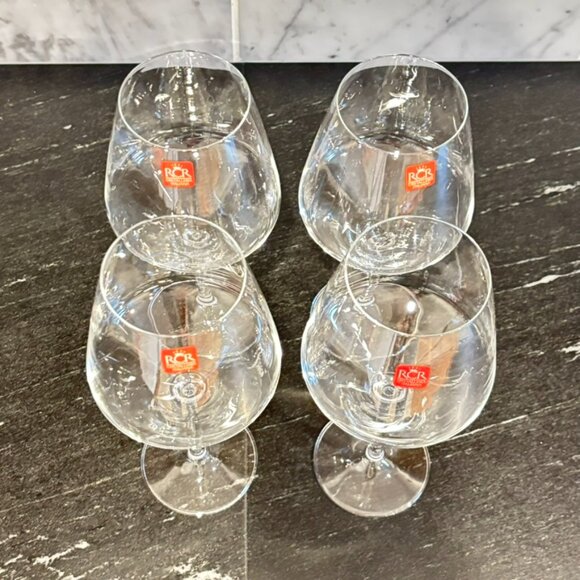 RCR Cristalleria Italy Ltd Ed Chianti Riserva Crystal Red Wine Glasses Set of 4 - Picture 4 of 9